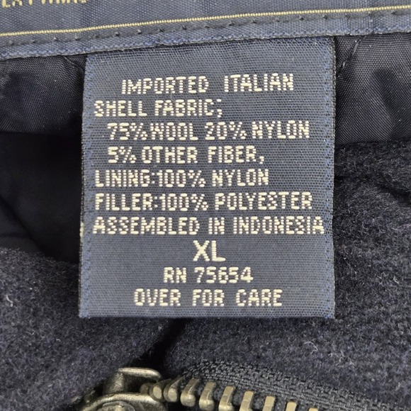 Abercrombie & Fitch Men Jacket XL Black Wool Blend Military Overcoat Italy - Picture 3 of 9